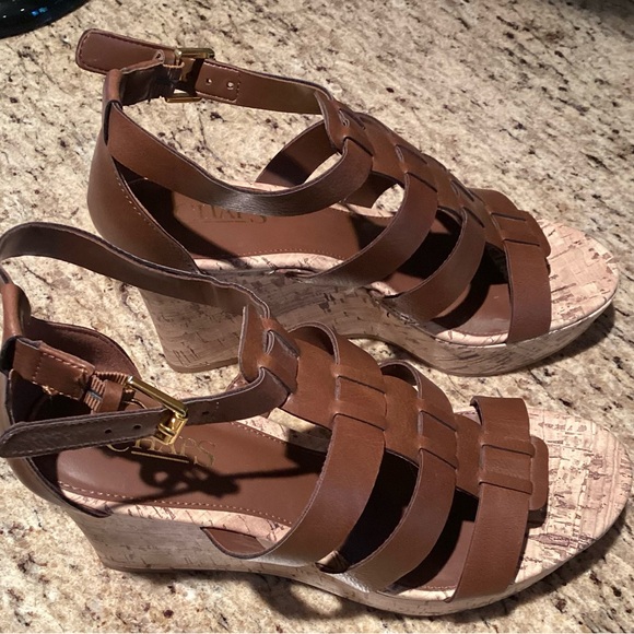 Chaps Wedge Sandals Size 8 - Picture 3 of 6